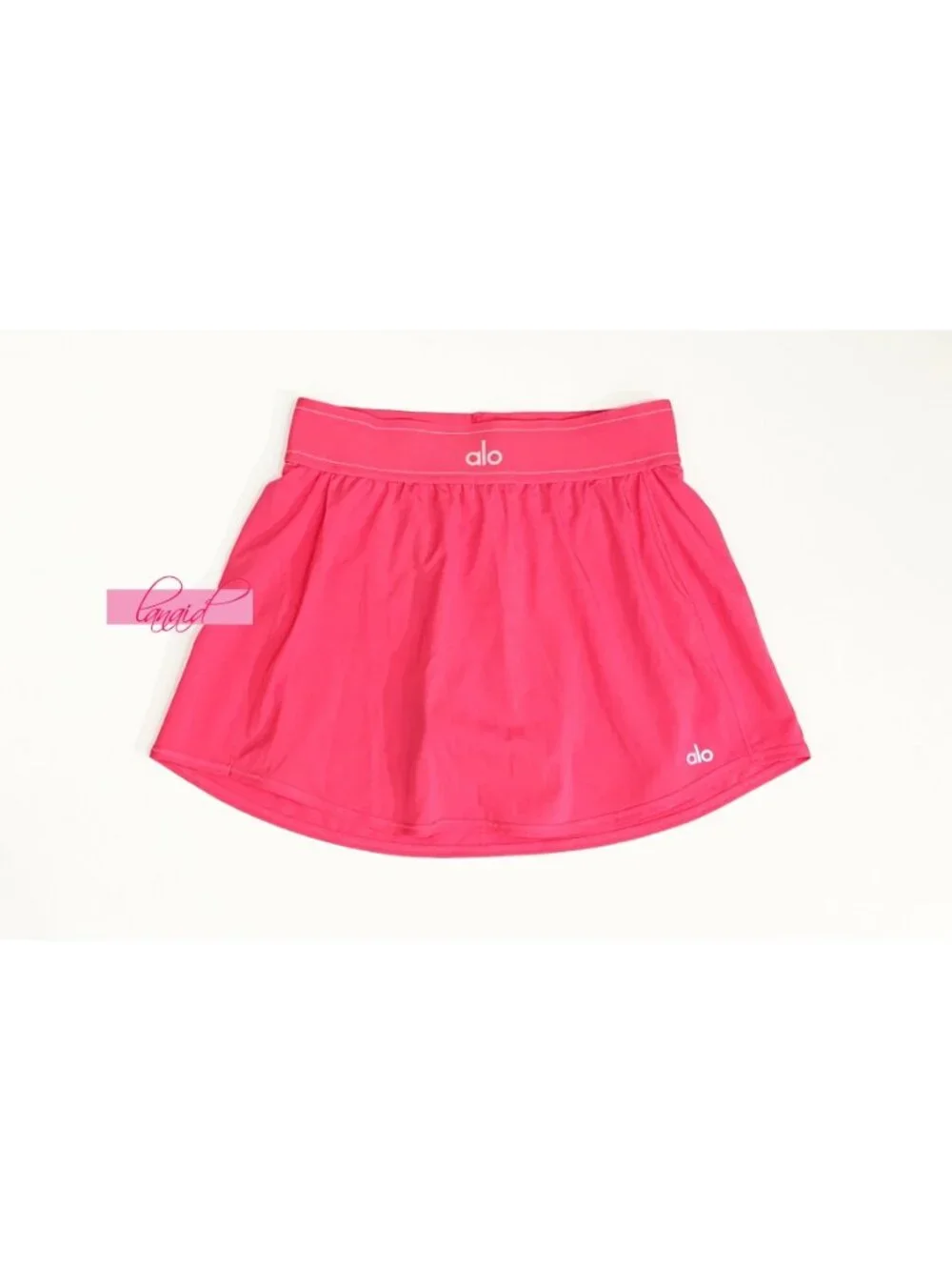 Alo Match Point Tennis Skirt Pink Fuchsia Hot Yoga Exercise Sports Shorts Skort